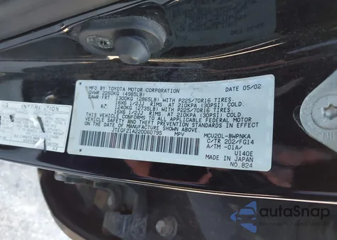 2002 Toyota Highlander V6 из США, поврежденный, VIN JTEGF21A220060795